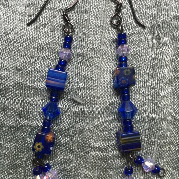 Handmade bead earrings - Picture 3 of 8